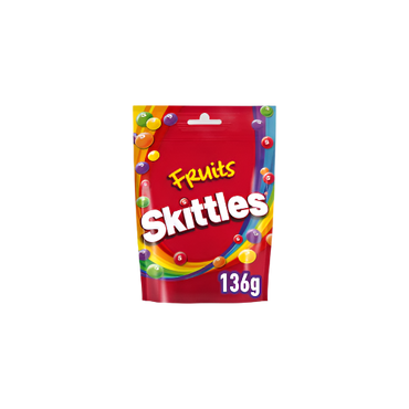 Skittles Fruits Vegan Chewy Sweets 136g – Colorful, Fruity & Chewy